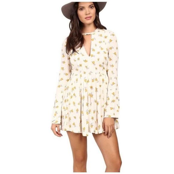 Free People Dresses & Skirts - Free People Anthropologie Tegan Size 8 Floral Mini Dress w/ Pockets